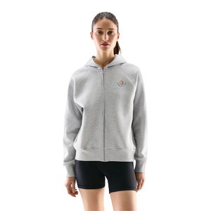 Sudadera con Capucha y Cierre para Mujer, Color Sólido, 100% Algodón, Transpirable, Secado Rápido, Ecológica, Corte Regular, Logotipo Frontal, Invierno - Product Image 1