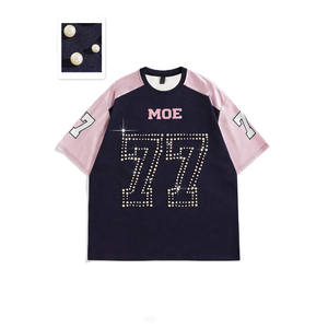 Haut court perlé de qualité supérieure pour femme, avec logo personnalisé, pour la production en gros OEM de maillots de football américain à panneaux en maille pour boutiques - Product Image 4