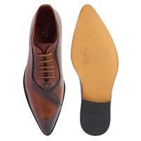 Nouvelles chaussures décontractées en cuir imprimé à lacets pour hommes |   Chaussures de style professionnel à semelle souple antidérapante résistantes à l'usure à bout pointu