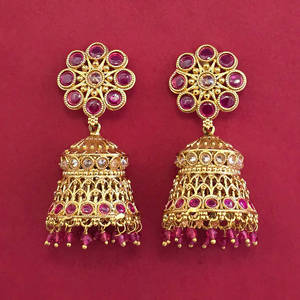 Buy Online Export Quality Antique Jhumki with Gold Plating 233106 - Product Image 3