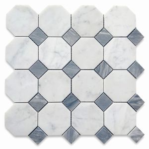Natural White Ceramic Mosaic Tile Modern Parquet Hexagon Polished Stone <b>Wall</b> <b>Cladding</b> for Luxury Interior <b>Walls</b> Kitchen - Product Image 1