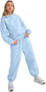 Ensemble de survêtement à capuche oversize pour femme en polaire premium, ensemble athleisure pour femme - Product Image 4