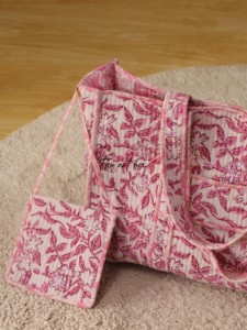 Bolso Tote Acolchado de Algodón con Estampado Artesanal Indio y Bolsa Adicional, Venta al Por Mayor - Product Image 5