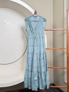 ชุดเดรสแม็กซี่แขนกุดสำหรับผู้หญิงชุดเดรสคอวีแขนกุดสำหรับฤดูร้อนชุดเดรสลำลองยาวขนาดใหญ่พิเศษพร้อมสายรัดเอวสำหรับวันหยุดพักผ่อนใหม่2025 - Product Image 4