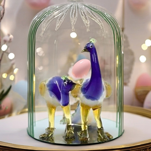 New Handmade Customizable High Borosilicate Blown Murano Glass Folk Art Feng Shui <b>Easter</b> Book Giraffe Animal 3D Form Tiny Glass - Product Image 4