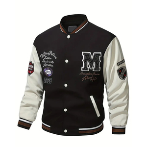 Stylish OEM Service Men's Canvas Best Selling Custom Winter Wear With Front Logo New Arrival College Baseball Varsity Jackets - Product Image 1