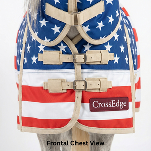 Couverture imperméable et respirante CrossEdge pour chevaux, avec double boucle sur le devant et gousset sur les épaules, protection contre les mouches. - Product Image 4