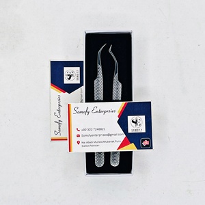 Pinzas Profesionales para Extensión de Pestañas Somofy Enterprises, 10 mm, Acero Inoxidable Japonés, Punta Plateada Lisa, Punta de Fibra, Agarre de Precisión - Product Image 4