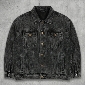 Chaqueta Vaquera Vintage, Estilo Urbano, con Estampado Gráfico Personalizado, Ecológica, Transpirable, Resistente al Viento, Gruesa, Oversize, 100% Algodón, para Invierno - Product Image 6