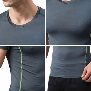 T-shirt de compression pour homme, style tendance, manches courtes, design moderne, impression par sublimation, léger, doux pour la peau - Product Image 3