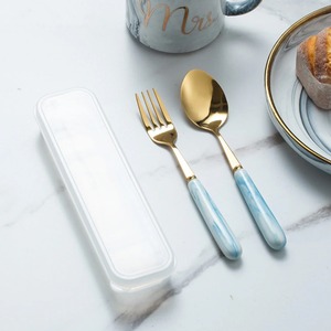 Designer Cutlery <b>Set</b> With <b>Marble</b> Handle Stainless Steel Flatware Dining Spoon Fork Knife <b>Set</b> Luxury Tableware Collection - Product Image 4