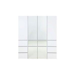 Sistema Armadio Modulare Elise in Legno Bianco con Specchio, Soluzione Elegante per Guardaroba - Product Image 2