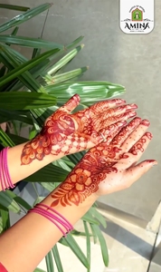 Cono de Henna Natural India Amina, Pasta de Mehndi Herbal Orgánica, Tatuaje Temporal, Arte Corporal, 370g, para Adolescentes - Product Image 1