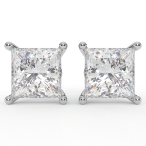 Pendientes de Moissanita con Forma de Princesa de Lujo OEM para Novias y Uso Diario, Elegantes Joyas de Moissanita VVS con Corte Cuadrado - Product Image 1