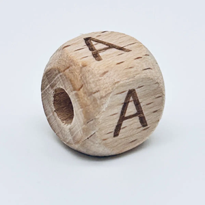 Newest dice 12mm Square English Alphabet <b>Letter</b> Beech Wood DIY Pacifier Chain Baby Wooden Beads - Product Image 5