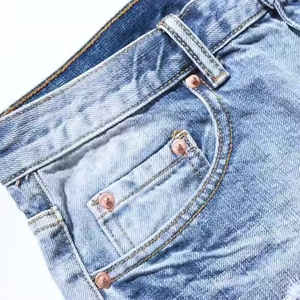 High Quality Custom 100% Cotton Eco-Friendly Acid <b>Washed</b> Denim Shorts for <b>Men</b> & Women Summer Quick Dry - Product Image 3