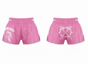 Shorts de Muay Thai et de Kickboxing en satin de polyester grande taille avec design par sublimation, taille haute élastique, confortables pour l'entraînement et le Jiu Jitsu - Product Image 2