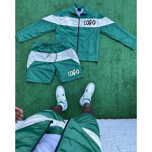 Conjunto de Camiseta y Pantalones Cortos Blancos Extra Grandes con Logotipo Personalizado para Hombre, Conjunto de Verano de Dos Piezas, Camiseta Vintage para Hombre - Product Image 2