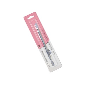 Empujador de Cutículas de Acero Inoxidable, Redondeado, Estrecho, de Doble Punta, con Cuchilla Recta, Herramienta para Manicura y Nail Art, Calidad Premium - Product Image 1