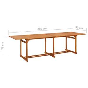 Mesa de Comedor Grande de Madera de Acacia Sólida, Muebles Duraderos para Exteriores - Product Image 6