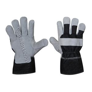 Guantes de trabajo de cuero Partido de vaca al mejor precio Guantes de seguridad con excelente calidad de cuero - Product Image 1