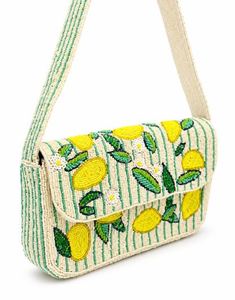 Sac à bandoulière en perles de verre citron fait main en gros pour femmes, sac à main de créateur, fabricant OEM ODM - Product Image 2