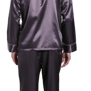 Conjunto de Pijama de Seda para Hombre de Alta Calidad, Manga Larga, Color Sólido, Suave, 100% Seda, Transpirable, Ropa de Dormir para Invierno - Product Image 5
