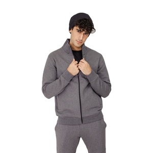 OEM Ensemble de survêtement en polaire à capuche pour hommes, couleurs unies, sweat-shirt à fermeture éclair en polaire, bas de haut, jogging, jogging, ensemble deux pièces, survêtement - Product Image 4