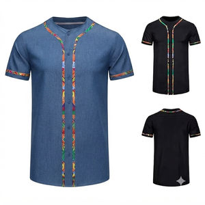Camiseta Deportiva Personalizable Azul Turquesa Unisex con Efecto Tie-Dye, de Malla, Manga Corta, Cuello en V con Botones, Transpirable, de Poliéster - Product Image 1