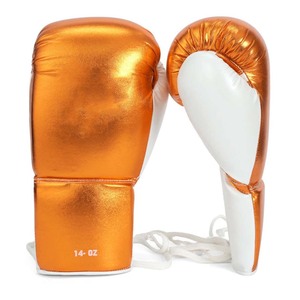 Guantes de Boxeo de Cuero Metálico Brillante de Primera Calidad, Guantes para Competencias, Guantes de Sparring con Logotipo Personalizado - Product Image 5
