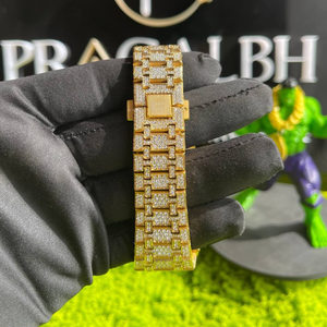 Reloj de Diamantes Moissanite Totalmente Cubierto de Piedras, Regalo de Cumpleaños de Lujo para Hombre, Estilo Hip Hop VVS - Product Image 4