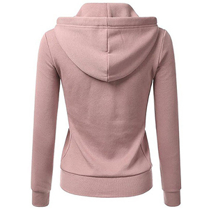 Sudadera con Capucha Negra Unisex 2026, Sudadera con Cierre, Corte Ajustado, Informal, Color Sólido, Felpa Francesa, Manga Larga, para Otoño - Product Image 6
