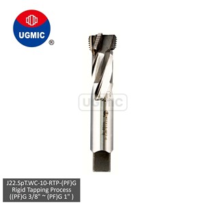 UGMIC J22.SpT.WC-10-ชุดดอกต๊าปเกลียวแบบแข็ง- ขนาด 3/8" 1/2" 3/4" 1"-(PF)G เกลียวเกลียวต่อเนื่อง-เกลียวขวา-คาร์ไบด์เชื่อมประสาน - Product Image 1