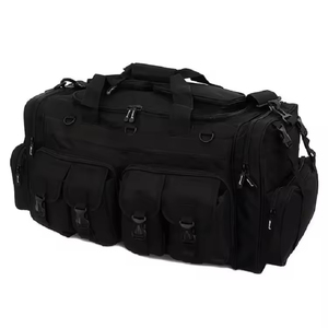 Sac de voyage tactique vert olive, forme rectangulaire, fermeture à glissière, poignée supérieure, plusieurs compartiments, capacité 56-77L, utilisation en voyage - Product Image 2