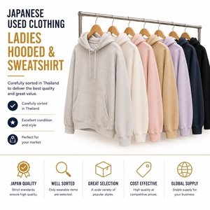 เสื้อผ้ามือสองญี่ปุ่นสำหรับผู้หญิง เสื้อฮู้ดและเสื้อสเวตเชิ้ต - Product Image 2