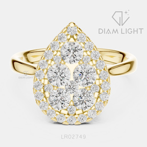 Bague de fiançailles en or blanc 14 carats avec diamant de laboratoire rond de 1,003 carats, certifiée IGI, bijoux fins pour femmes, cadeau - Product Image 5