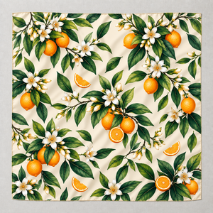 Écharpe carrée personnalisée imprimée fruits et légumes, douce et légère, foulard pour femme, impression numérique, fabricant OEM ODM - Product Image 2