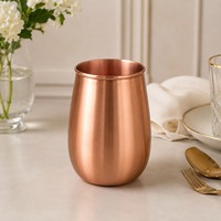 Verre en cuivre pur de qualité supérieure, écologique, fait main, réutilisable, pour la maison, les hôtels, les restaurants ou le bureau