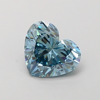 Diamant de laboratoire CVD de 1,35 carat, forme cœur, bleu vif fantaisie, clarté VS2, polissage excellent, certifié IGI, pierre précieuse de luxe haut de gamme