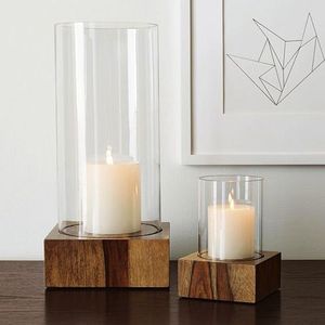 Porte-bougie moderne en métal doré avec abat-jour en verre, accent décoratif contemporain pour table - Product Image 4