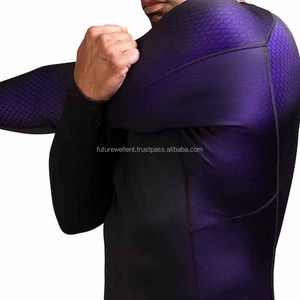 Los hombres usan Fitness Tight manga larga Rash Guard venta al por mayor excelente calidad adultos usan Rash Guard 2025 - Product Image 3