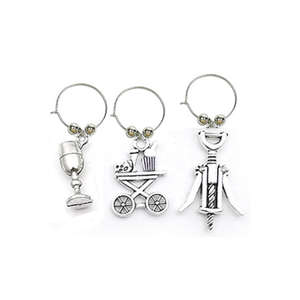 Ensemble d'identification de boissons festives raffinées avec accents de Noël scintillants pour un cadeau élégant pour les amateurs de vin - Product Image 6