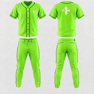 Ensemble de baseball pour hommes, matière 100% polyester, col en V de haute qualité, impression par transfert par sublimation par RIVIAN ATLANTIC - Product Image 1