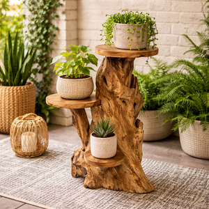 แท่นวางของตกแต่งบ้าน ARTERRA พรีเมียม ทำจากรากไม้สักออร์แกนิค งานแฮนด์เมดจากไม้เนื้อแข็ง สำหรับตกแต่งภายใน/ภายนอก - Product Image 3
