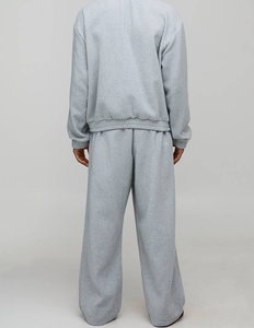 Pantalones de chándal de algodón French Terry de alta calidad para hombre, con diseño moderno, bordados y de pierna ancha - Product Image 2