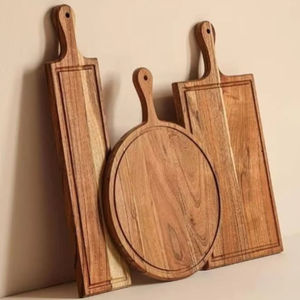 Planches à découper de haute qualité, planche à découper en bois personnalisée avec poignée, planche à découper carrée en bois d'acacia - Product Image 2