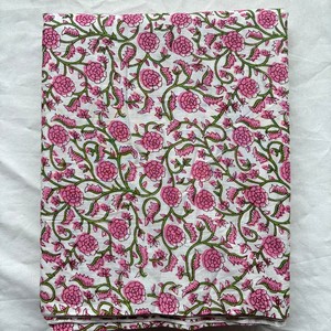 Hand Block Printed Cotton <b>Fabric</b> Turquoise Floral Border Print Indian Handmade Soft Cotton <b>Fabric</b> Dress Material - Product Image 4