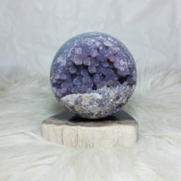 Venta al por Mayor de Esferas Pulidas de Ágata Uva Natural de Indonesia de Alta Calidad, Cristal Curativo de Jaspe, Artesanía, Tamaño 5 cm