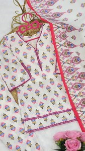 Ensemble indien pakistanais pour filles, kurta imprimé, palazzo, châle, tenue festive, vêtements ethniques - Product Image 3