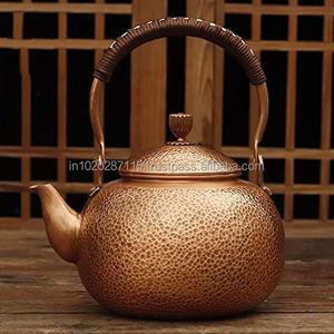 Ethnic copper <b>kettle</b> for cultural kitchen decor tea brewing classic <b>stovetop</b> design premium home dining collection - Product Image 5